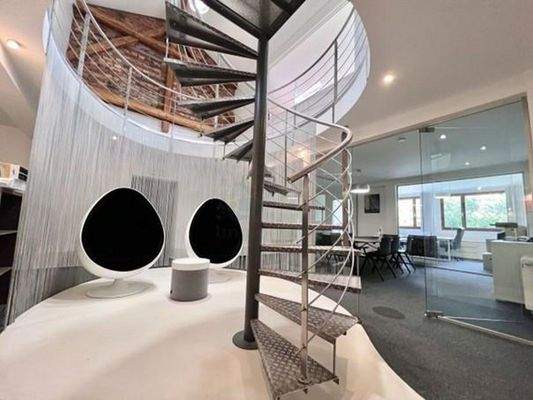 Stahlwendeltreppe ins 3.OG