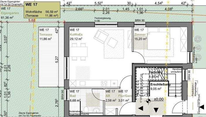 Grundriss Wohnung Nr. 17