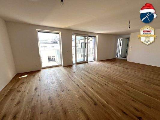 Wohnküche, Parkett, 45 m²