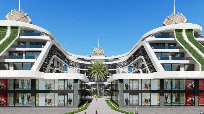 Commercial Properties on a Busy Road in Alanya