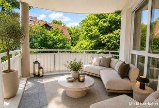 Balkon möbliert!