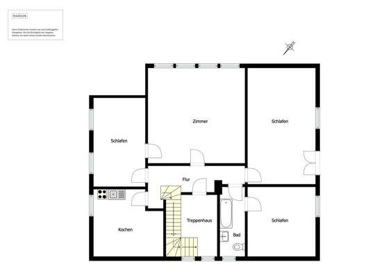 Current floor plan of upper floor