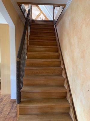 Treppe zum Dachgeschoss