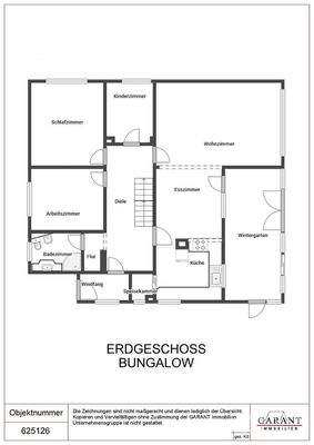 Grundriss Erdgeschoss Bungalow