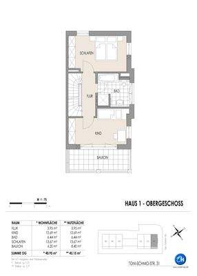 Grundriß Haus1 "Obergeschoß"
