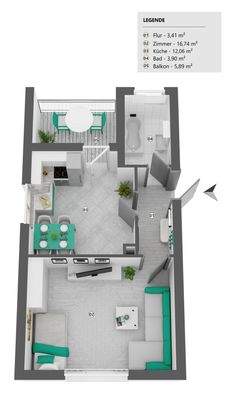 Grundriss kleine Wohnung 