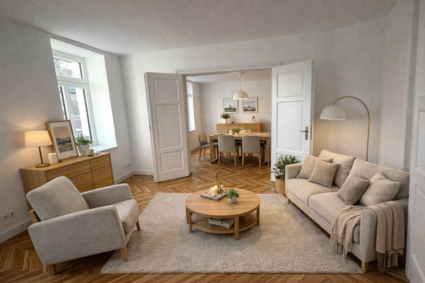 Beispielmöblierung Wohnzimmer