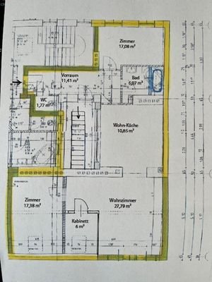 Grundriss 4 Zi Terrassenwohnung in Klosterneuburg