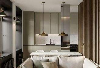 Wohn-, Essbereich und Küche