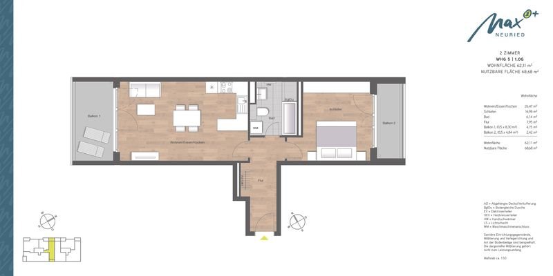 MAX3+ Grundriss Wohnung 5