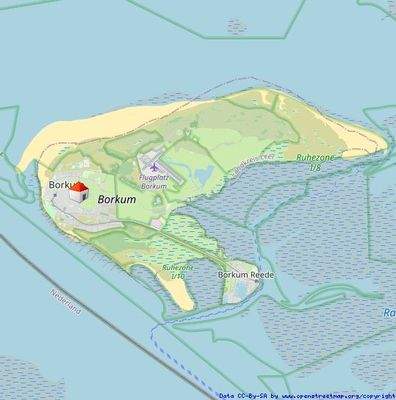 Lage auf Borkum