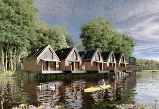 Chalet Stelzen im Wasser