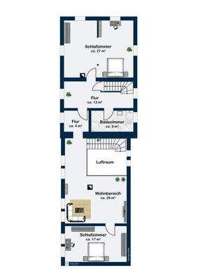 Obergeschoss Gästehaus