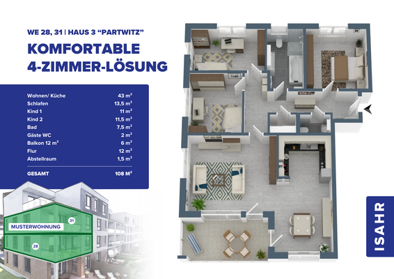 toller Grundriss WE28