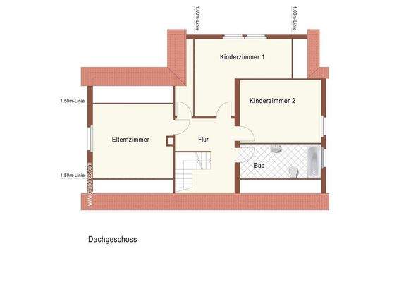 Grundriss-Skizze Dachgeschoss
