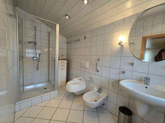 Dusche im Schlafzimmer DG