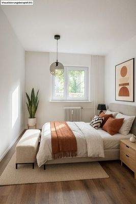 Schlafzimmer mit Ki berabeitet