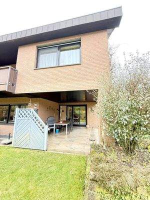 Blick auf die überdachte Terrasse