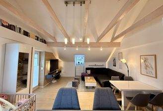 Wohnbereich Sichtdachstuhl