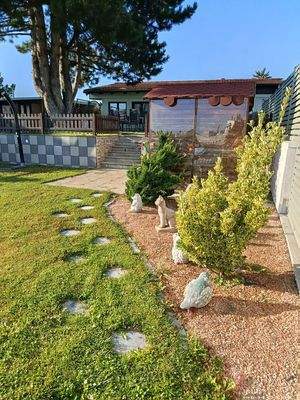 Blick mittlere Ebene zum Haus