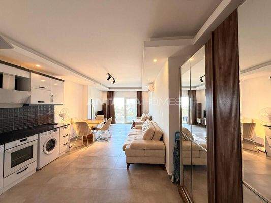 Sea and City View Apartment in a Social Complex in Alanya Kargıcak