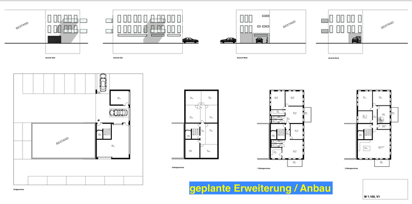 geplante Erweiterung Anbau