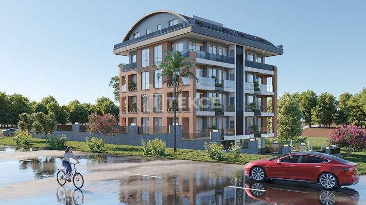 City View Real Estate in a Single-Block Complex in Alanya Bektaş