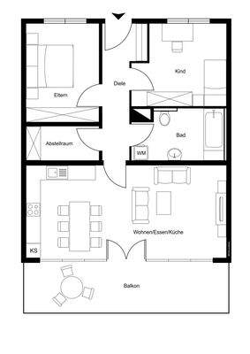 Grundriss ohne Maßstab