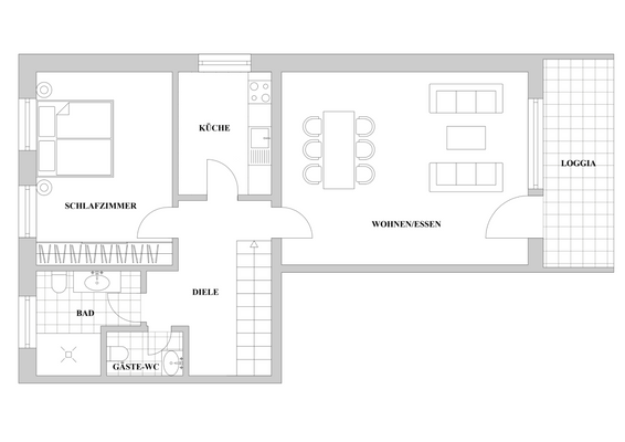 Grundriss - obere Ebene