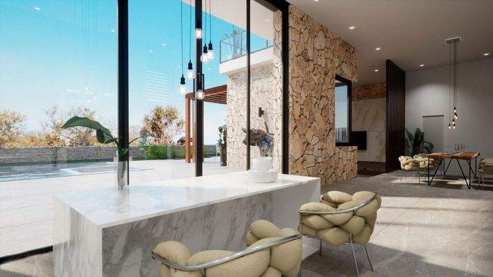 Neugebaute Designervilla mit Pool zum Verkauf in Sa Rapita, Mallorca