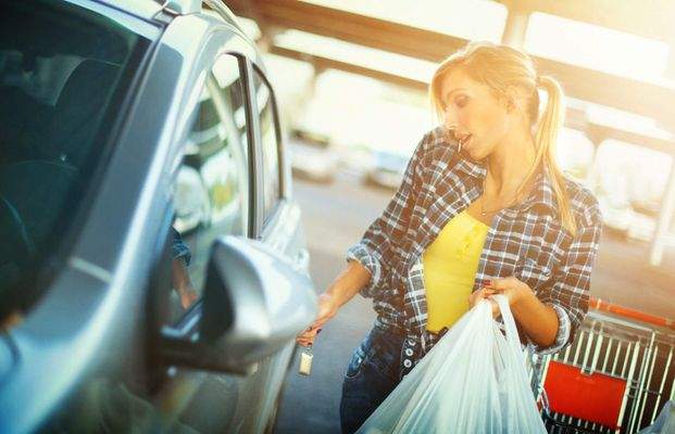 Begrünte Stellplätze