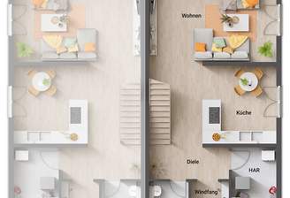 DH Aura 125 - Grundriss Erdgeschoss rechts