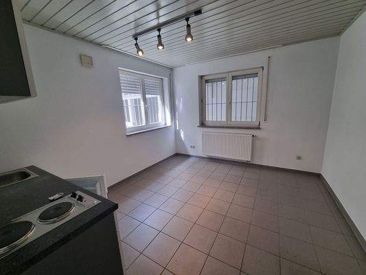 Küche mit Sitzmöglichkeit