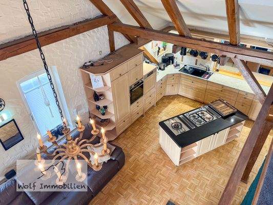 Blick von der Galerie im OG