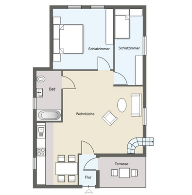Grundriss Pension EG 1. Nebengebäude
