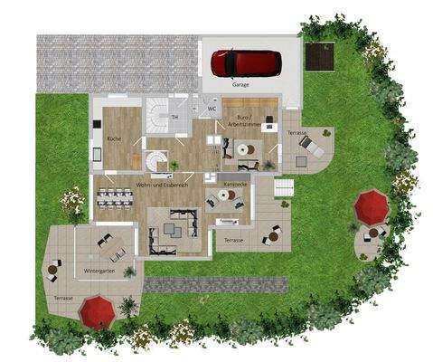 2006 farbiger Grundriss Erdgeschoss