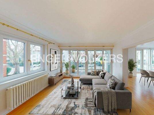 Wohn- oder Arbeitsbereich, virtuelle Möblierung