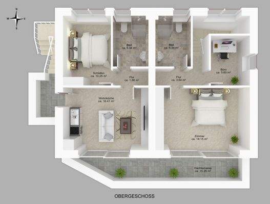 Grundriss Obergeschoss