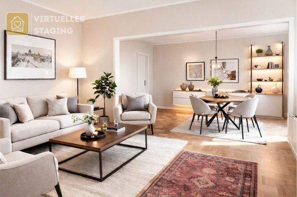 weitere Gestaltungsidee für dein neues Wohnzimmer (virtuelles Staging)