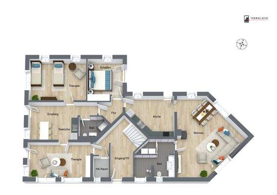 Erdgeschoss - 3D Plan