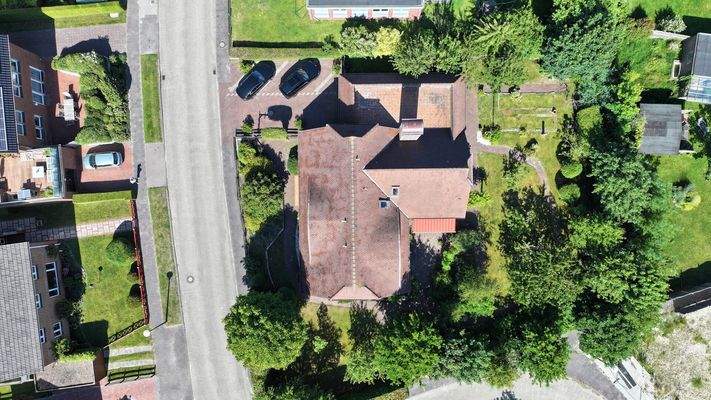 Haus und Garten aus der Vogelperspektive 