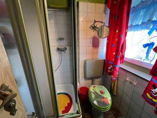 Bad mit Dusche + Fenster
