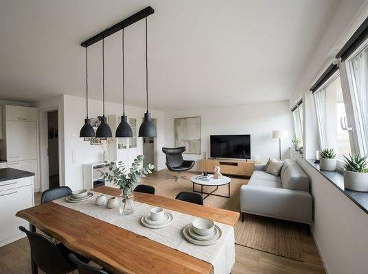 Das Wohn- und Esszimmer