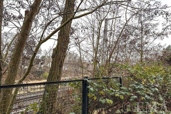 direkt an der Bahnlinie