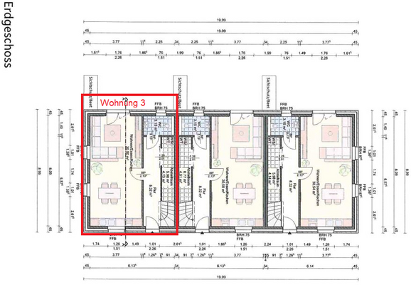 Grundriss Erdgeschoss Whg 3