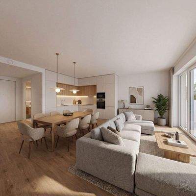 Wohn- und Esszimmer / KI-Staging
