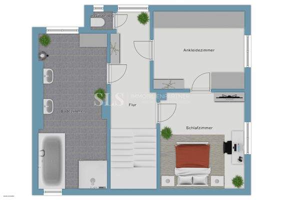 Grundriß-Skizze 1. OG