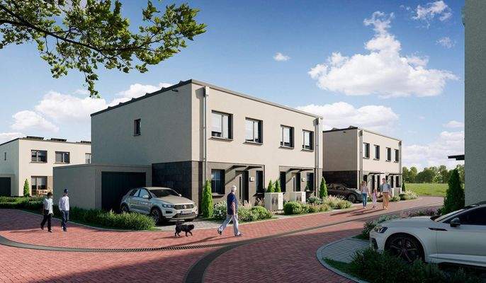 Energieeffiziente Häuser in einem familienfreundli