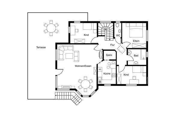 OG Grundriss ohne Maßstab