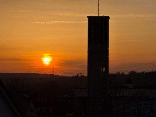 Ausblick Sonnenuntergang in Wernau